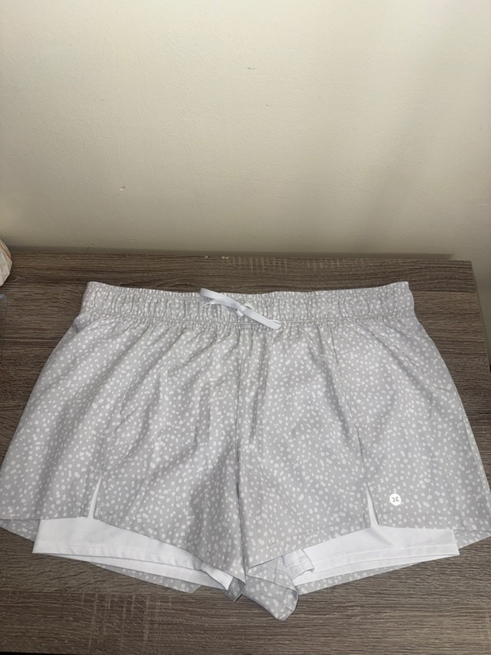 RBX Light Gray Dot Athletic Shorts